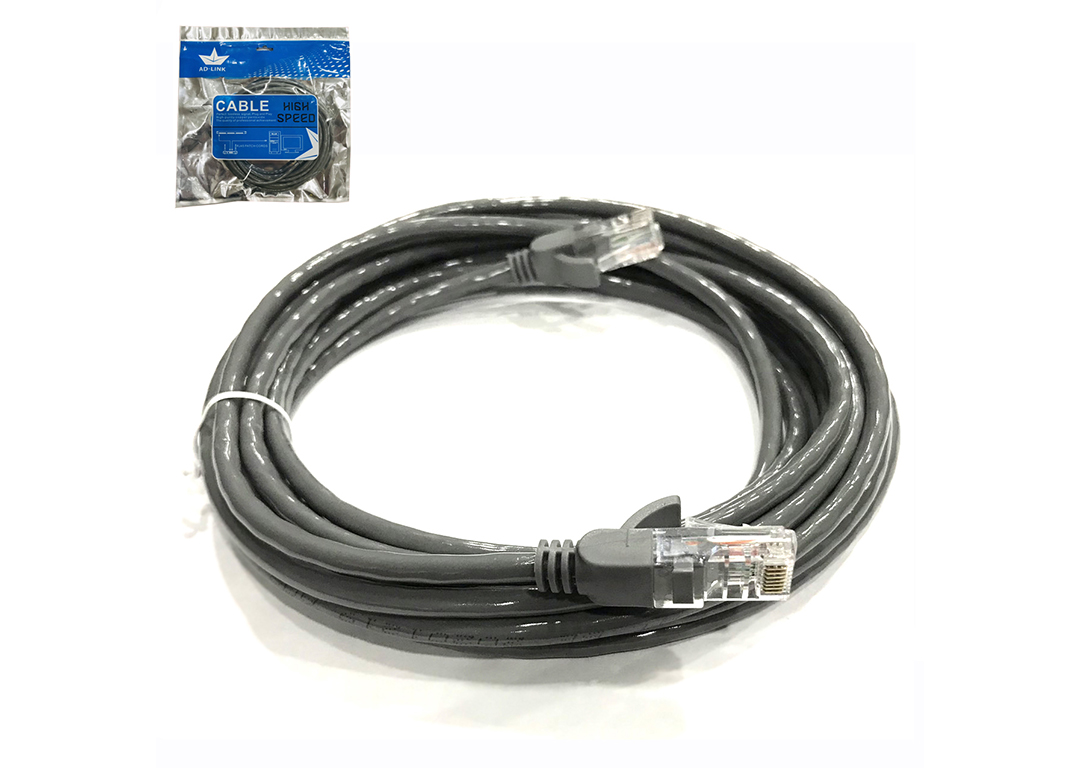 CÁP UTP CAT 5E AD-LINK 5M HIGH SPEED (AD-5005O) XÁM