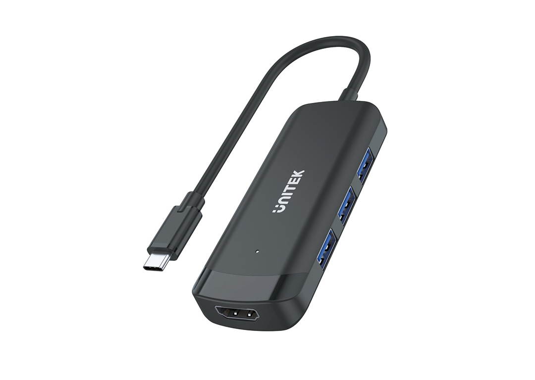 Hub chia 2 trong 1 Type-C -> USB3.0 + HDMI UNITEK H1110B