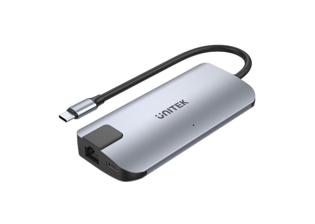 Hub chia 4 trong 1 Type-C -> USB3.0 + HDMI + LAN + Type-C UNITEK D1028A