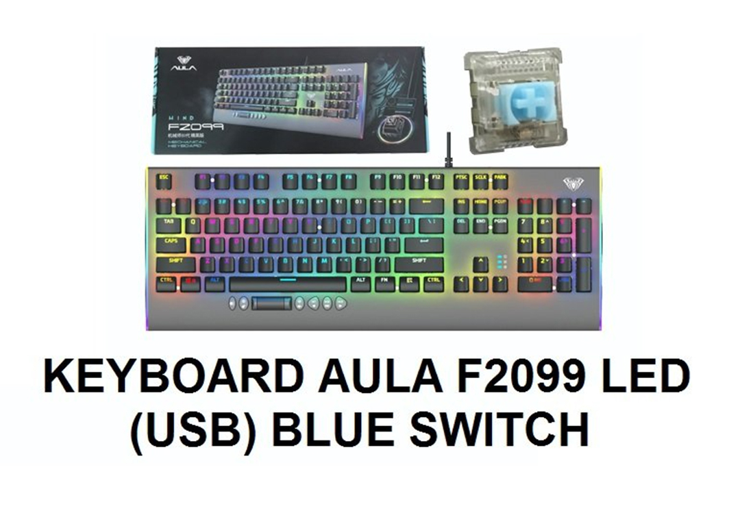 Bàn phím cơ có dây Blue Switch đen xám AULA L2099