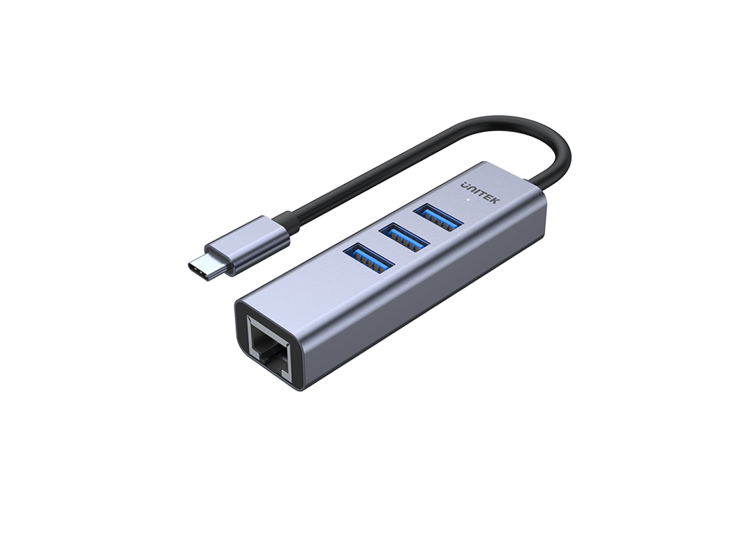 Cáp Type-C -> USB 3.0 + LAN UNITEK H1904A