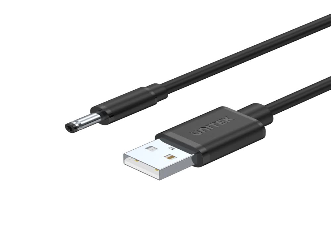 Cáp USB-> DC 3.5*1.35mm 1m UNITEK Y-C495BK