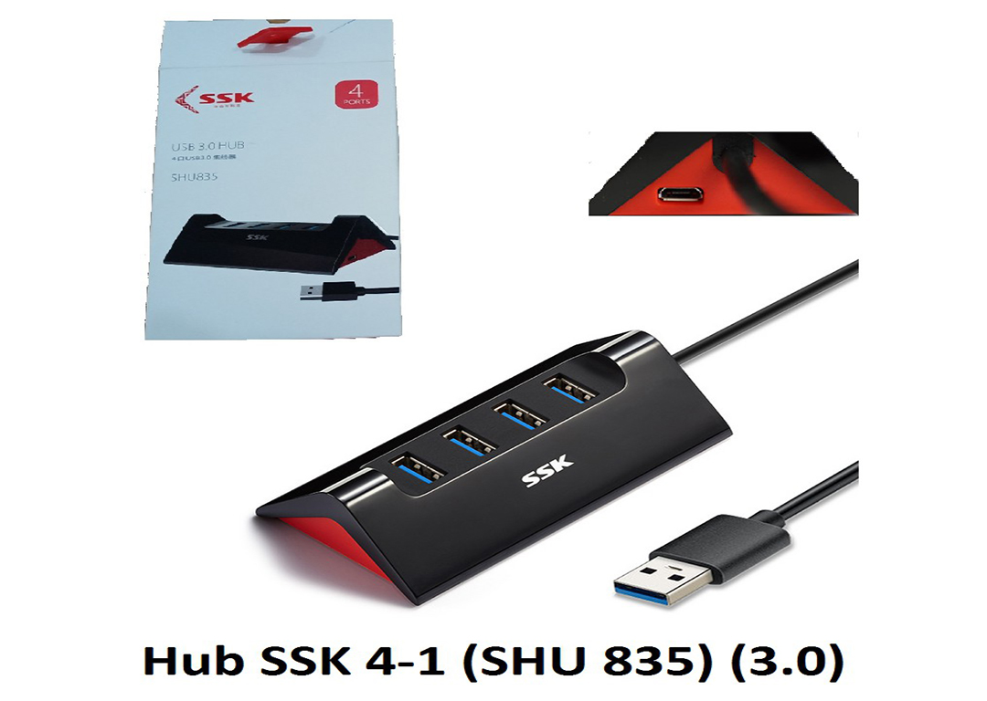 Hub 4 trong 1 USB 2.0 SSK SHU835