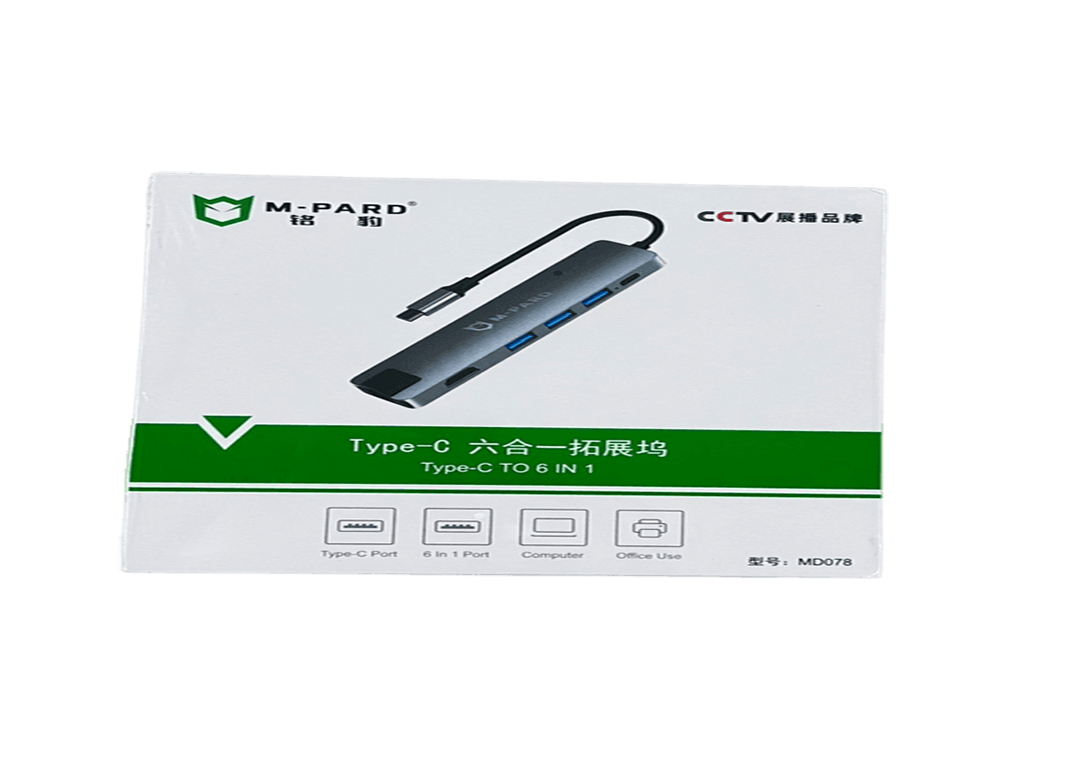 CÁP TYPE-C ->USB 3.0/HDMI/2USB2.0/PD/LAN 1000M MD078 M-PARD