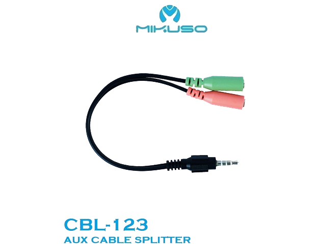 CÁP CHUYỂN AUDIO 3.5MM RA 2 HOA SEN ĐỎ XANH CBL-123 MIKUSO