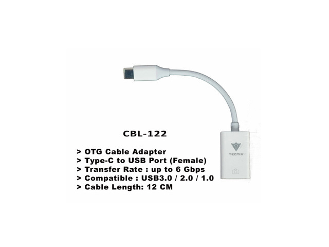 CÁP CHUYỂN TYPE-C RA USB 2.0 CBL-122 HÃNG TECNIX