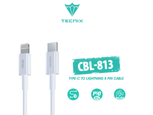 CÁP CHUYỂN TYPE-C RA TYPE-C CBL-812/TYPE-C RA LIGHTNING CBL-813 TECNIX