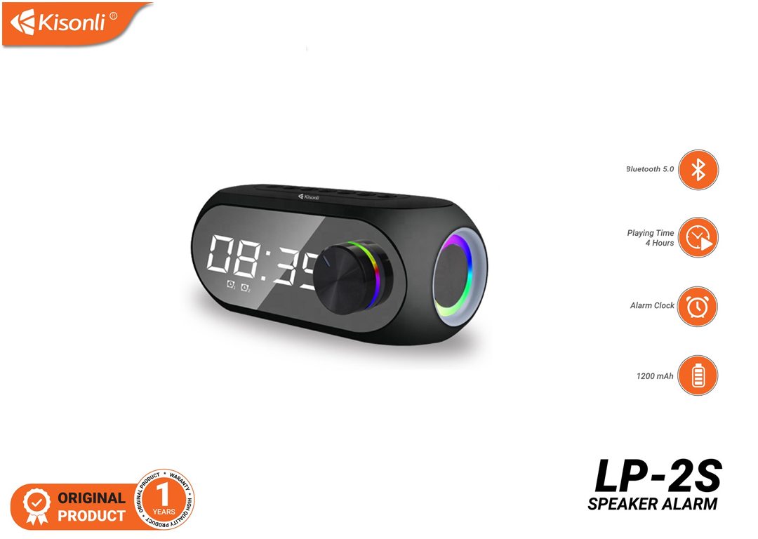 LOA BLUETOOTH CÓ BÁO THỨC 5W 1 LOA KISONLI LP-2S