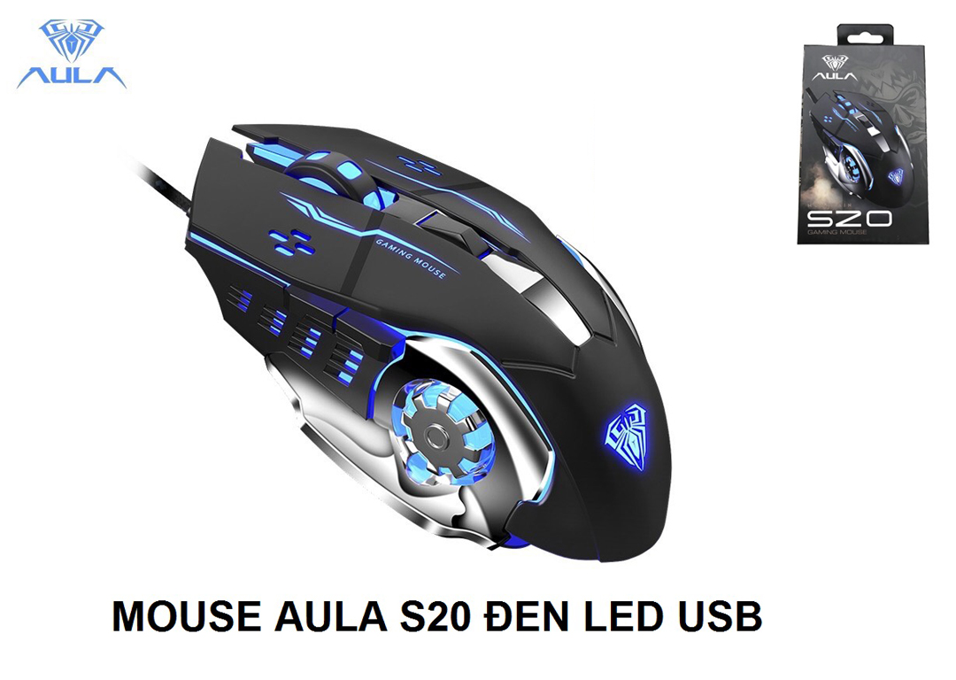 Chuột quang Gaming có dây màu đen LED AULA S20