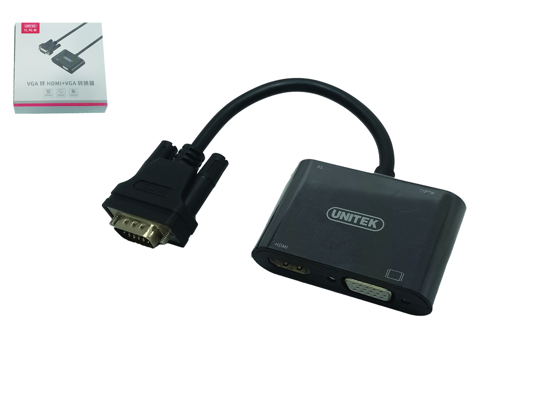 Cáp VGA -> VGA + HDMI UNITEK V501A