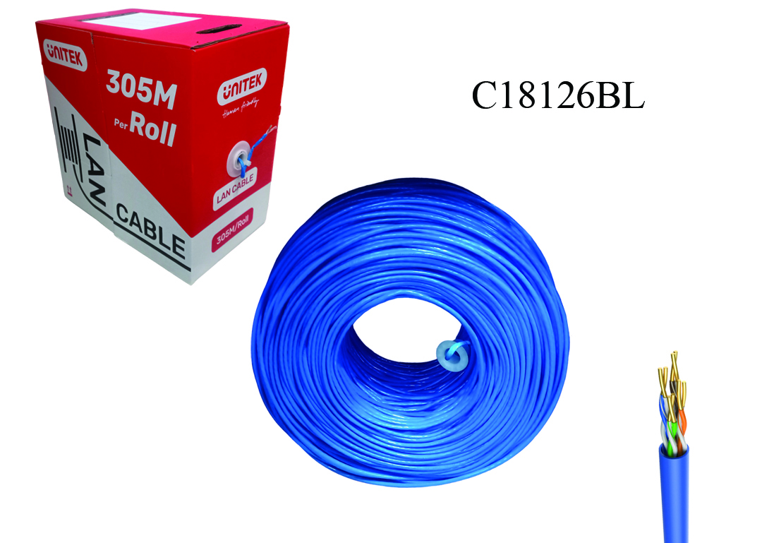 Cáp cuộn UTP Cat5e UNITEK C18126BL