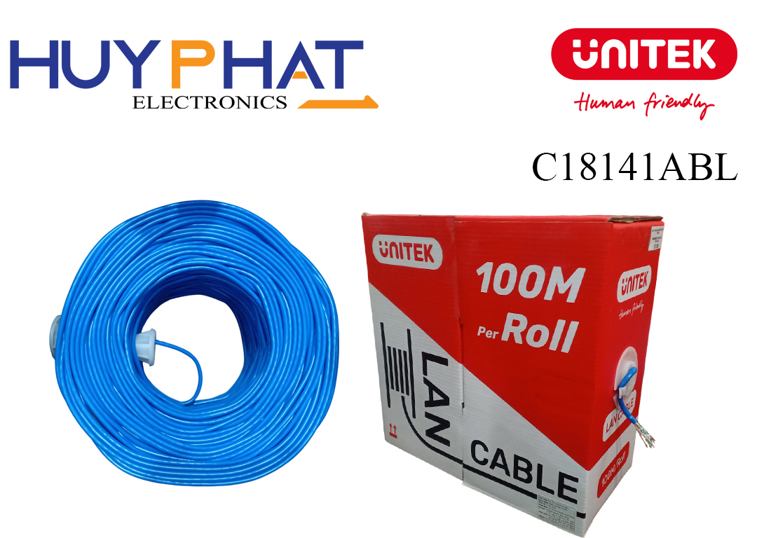 Cáp mạng Cat5E FTP cuộn 100m UNITEK C18141ABL