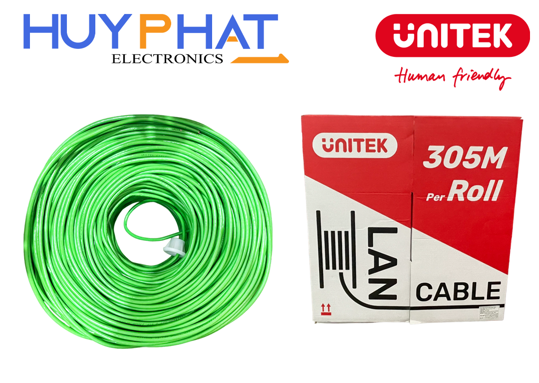 Cáp Mạng CAT6E STP Cuộn 305m UNITEK C18144GN