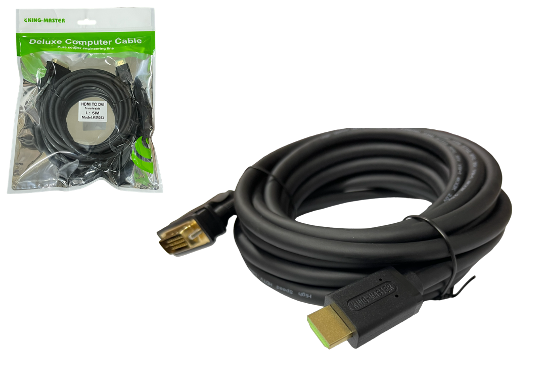 Cáp chuyển đổi cổng HDMI ra cổng DVI 24+1K 5M KM053 King-master