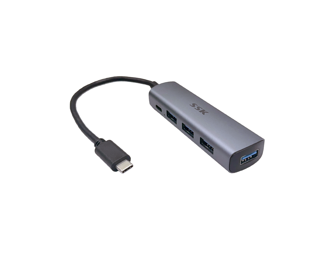 Hub chia 2 trong 1 Type-C -> USB 3.0/A + Type-C SSK SR009