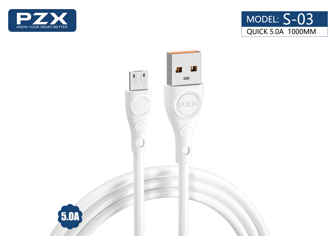 Cáp sạc điện thoại USB -> Micro PZX S-03