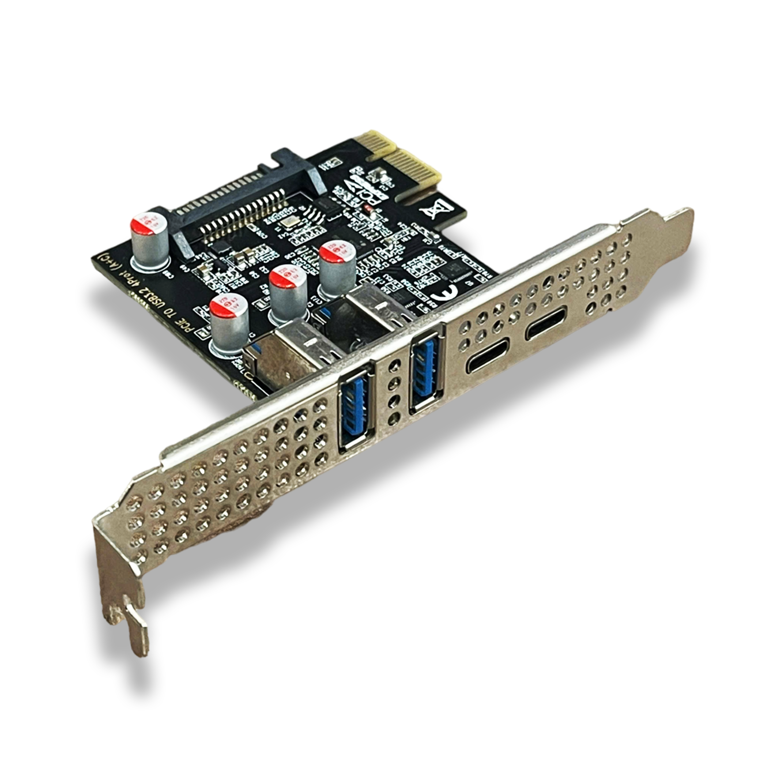 Card chuyển đổi PCIe ra 4 cổng USB3.0 + Type-C EZHOU