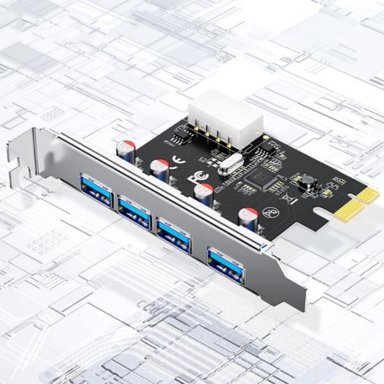 Card mở rộng PCI-E sang 4 cổng USB 3.0 DTECH PC0192