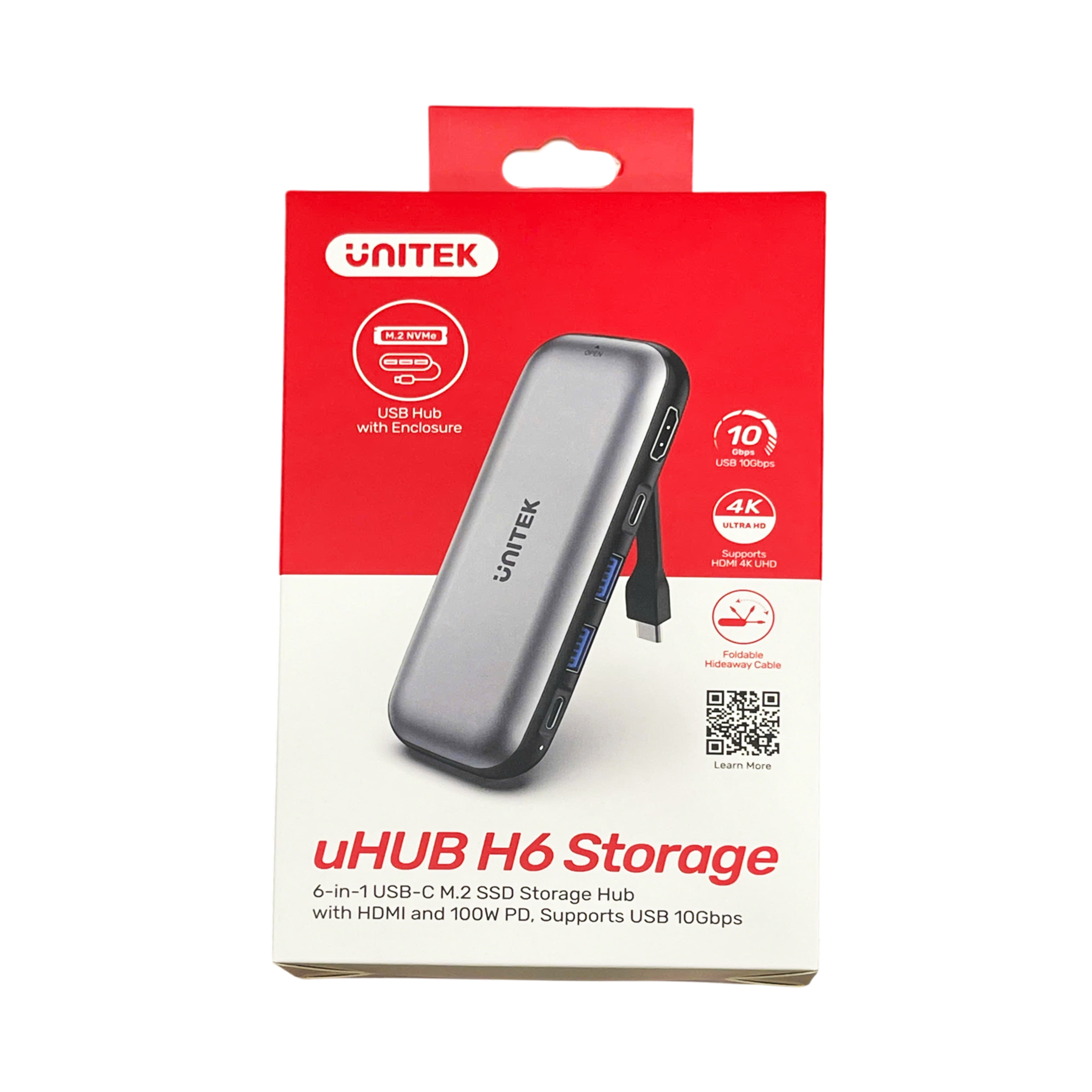 uHub chia Type-C -> USB3.0 + HDMI + PD 100W kèm đầu đọc M2 NVME UNITEK D1046A