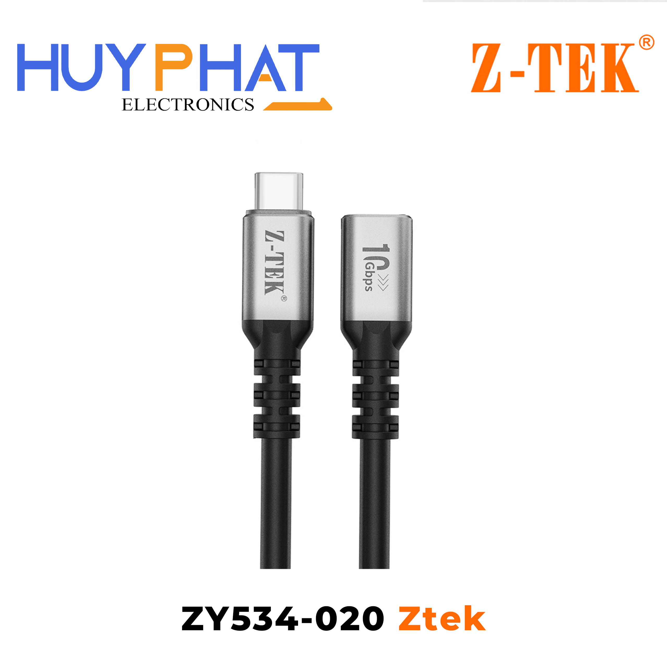 Cáp Type-C nối dài 2m 10G ZY534-020 ZTEK
