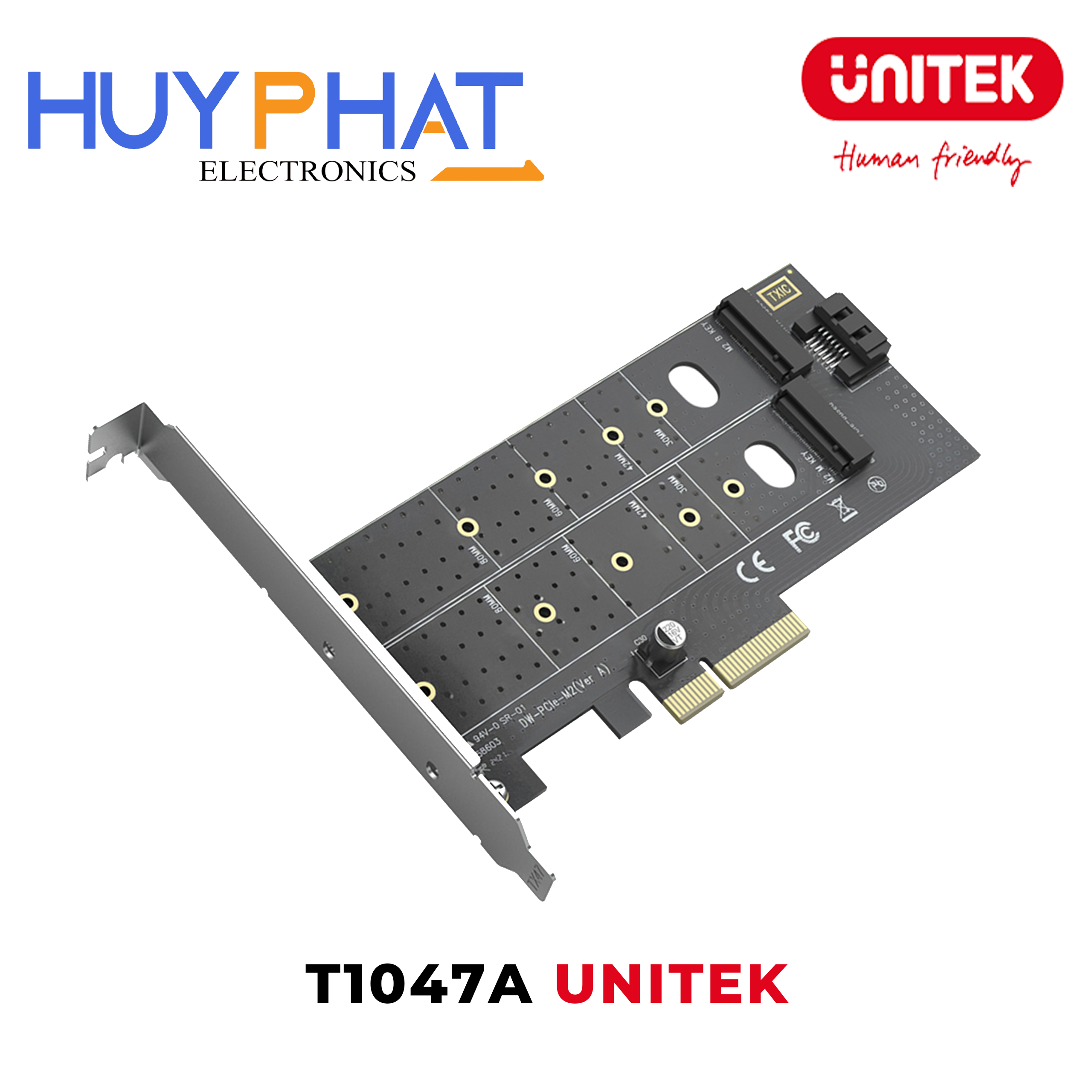 Card PCI-E->M.2 T1047A UNITEK
