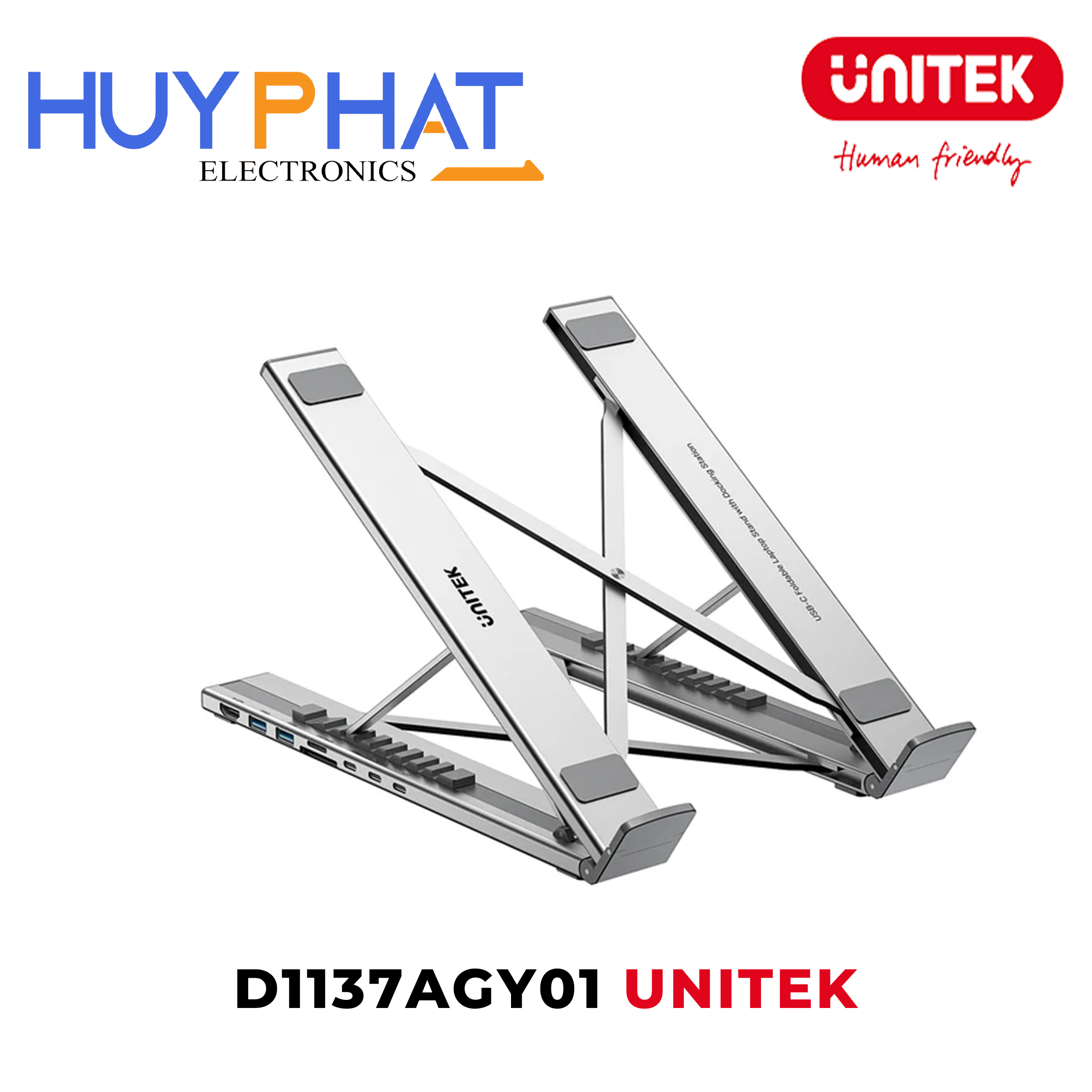 Giá Đỡ Laptop Kèm Hub Type-C UNITEK D1137AGY01