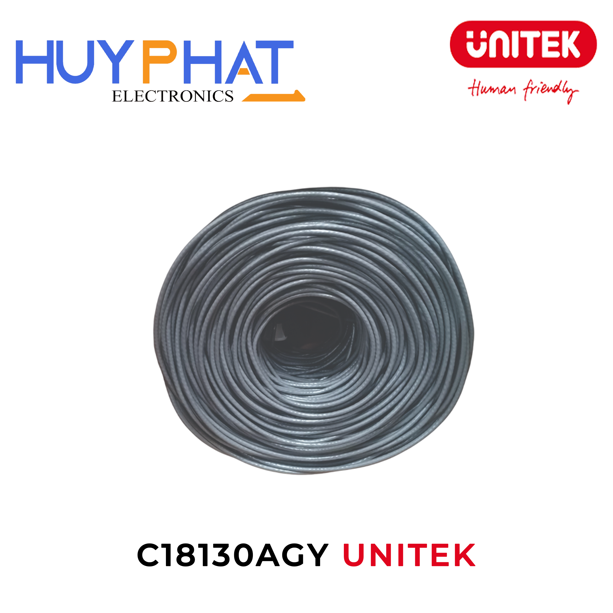 Cáp cuộn UTP Cat6 UNITEK C18130GY C18130AGY