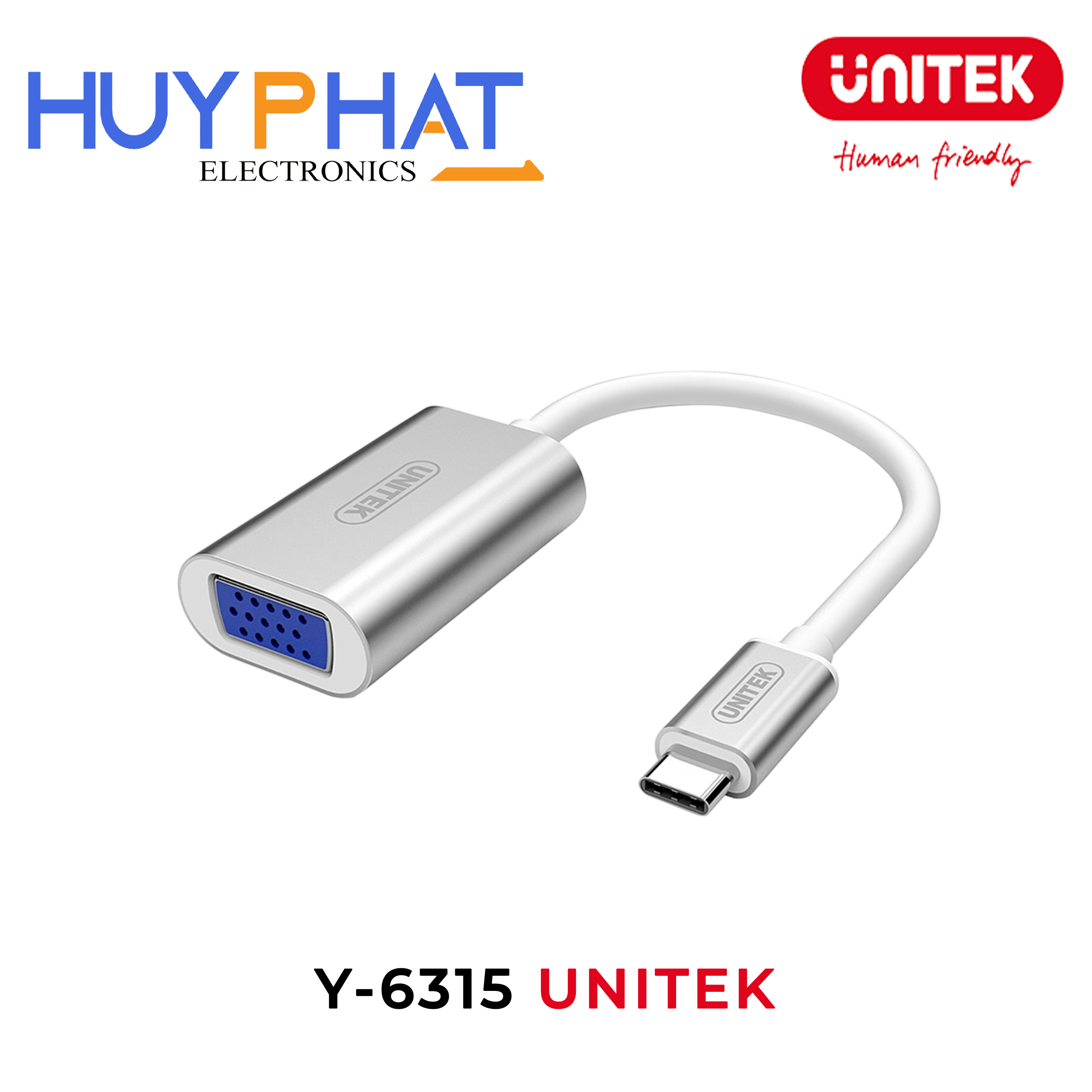Cáp Type-C -> VGA UNITEK Y-6315
