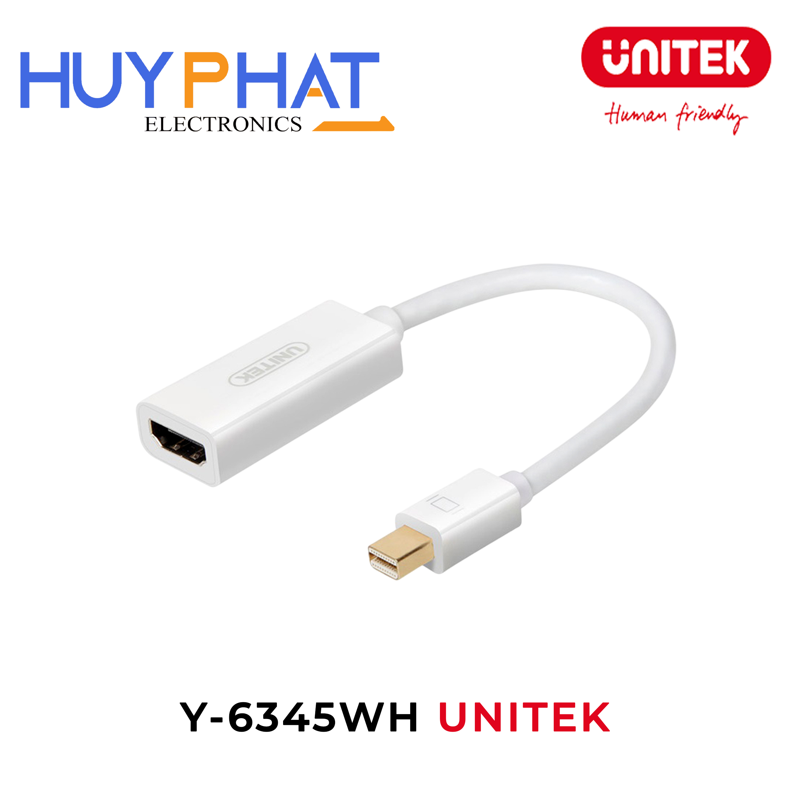 Cáp MiniDP -> HDMI UNITEK Y-6345WH