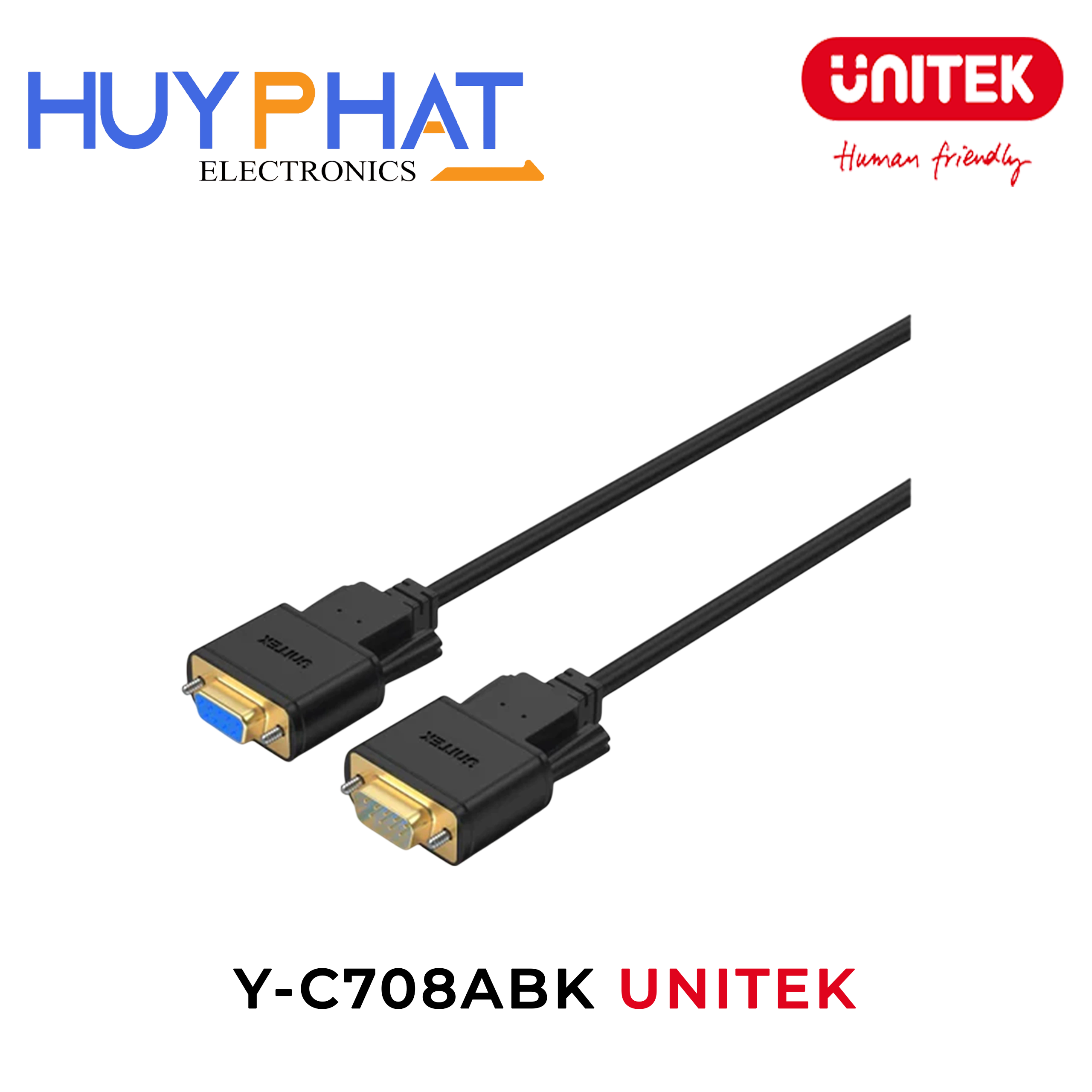Cáp Com 9 nối dài 3m UNITEK Y-C708ABK