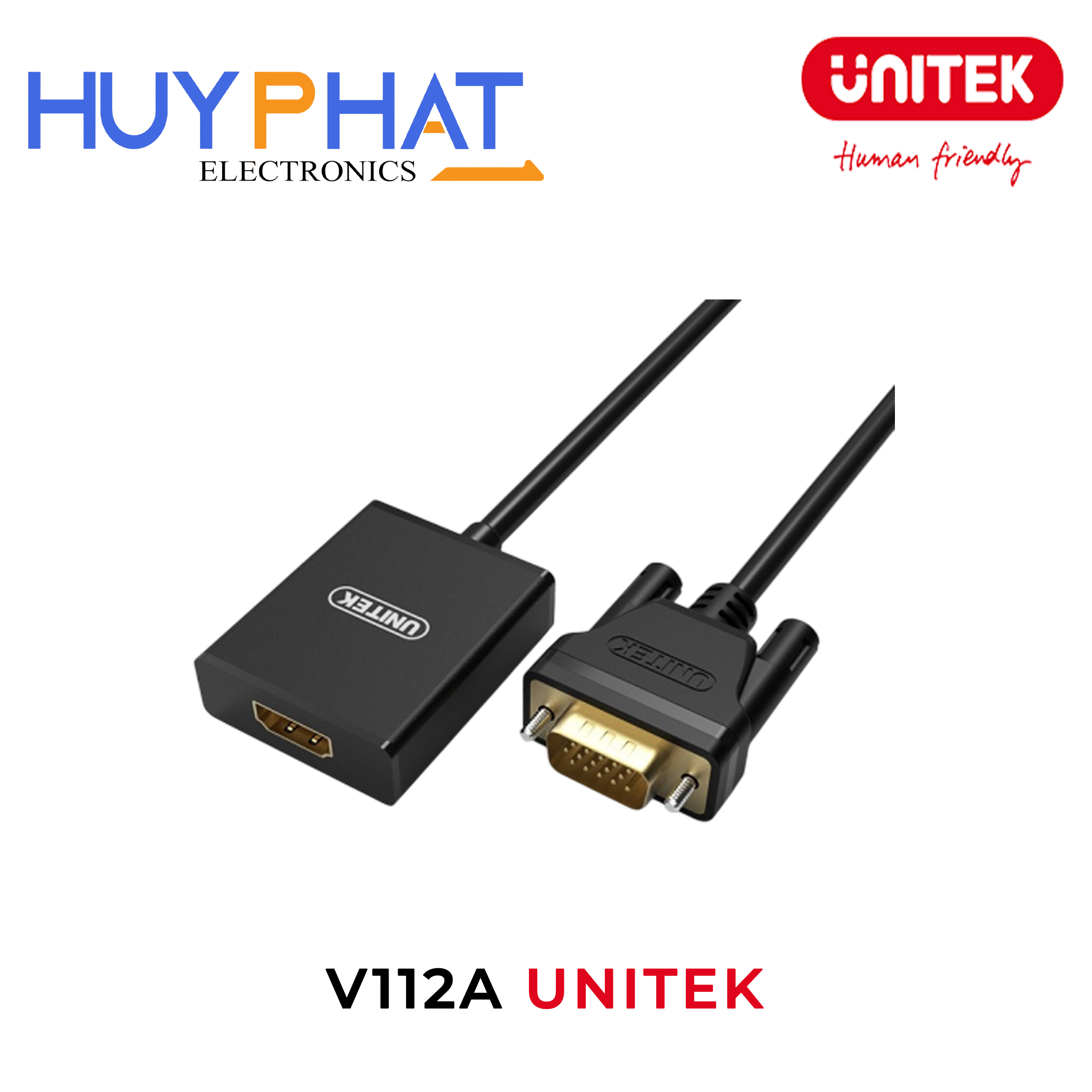 Bộ chuyển đổi VGA + Audio -> HDMI UNITEK V112A