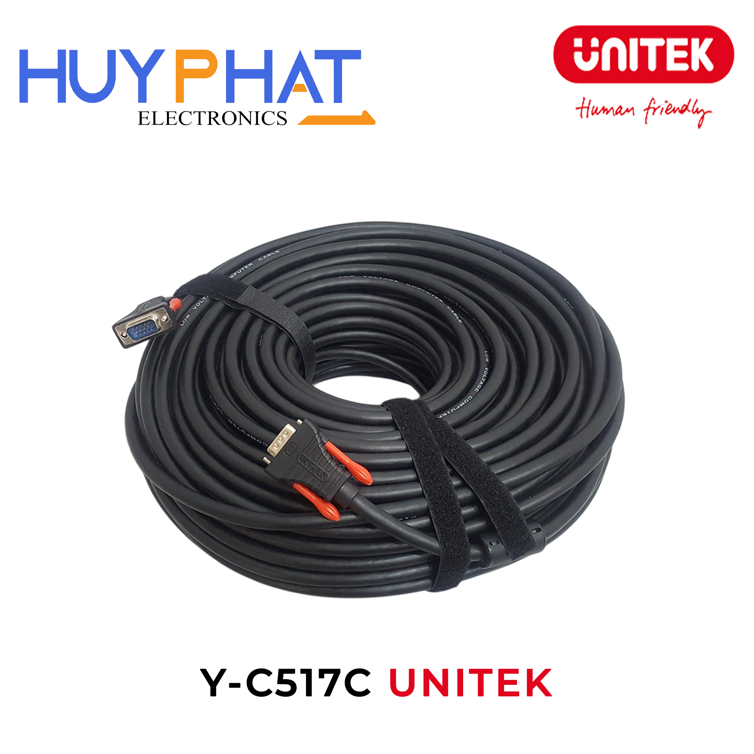 Cáp VGA LCD 3C+9 40m UNITEK Y-C517C