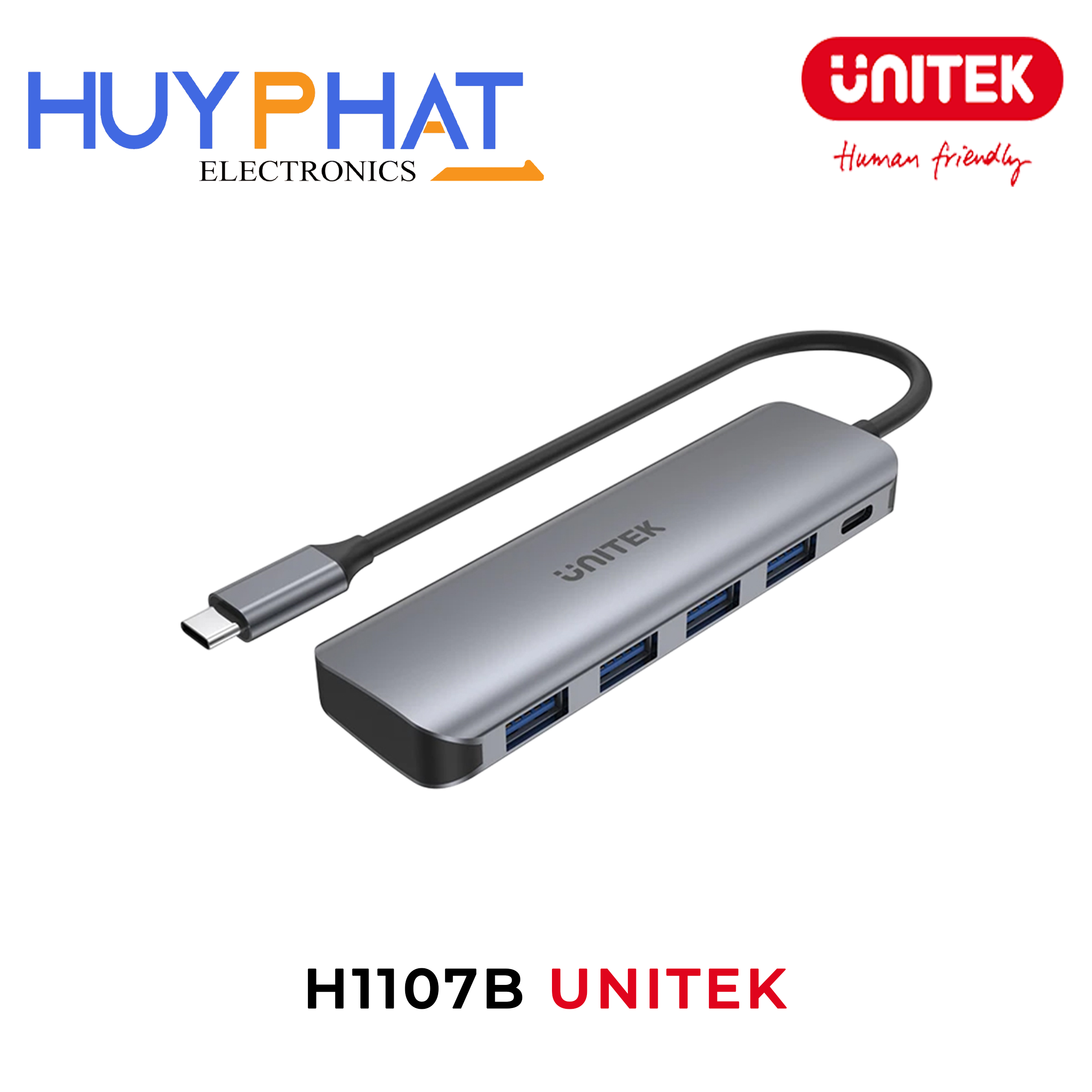 Cáp Type-C ->USB 3.0 + PD 100W UNITEK H1107B