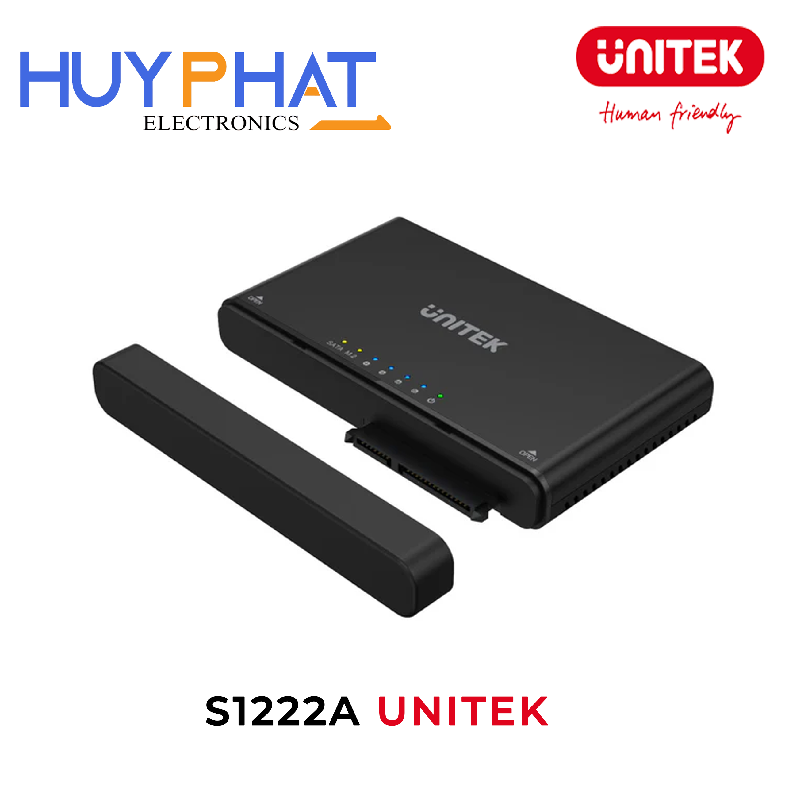 Box ổ cứng SSD SolidForce + Type-C -> PCIe/NVMe M.2 + SATA III UNITEK S1222A