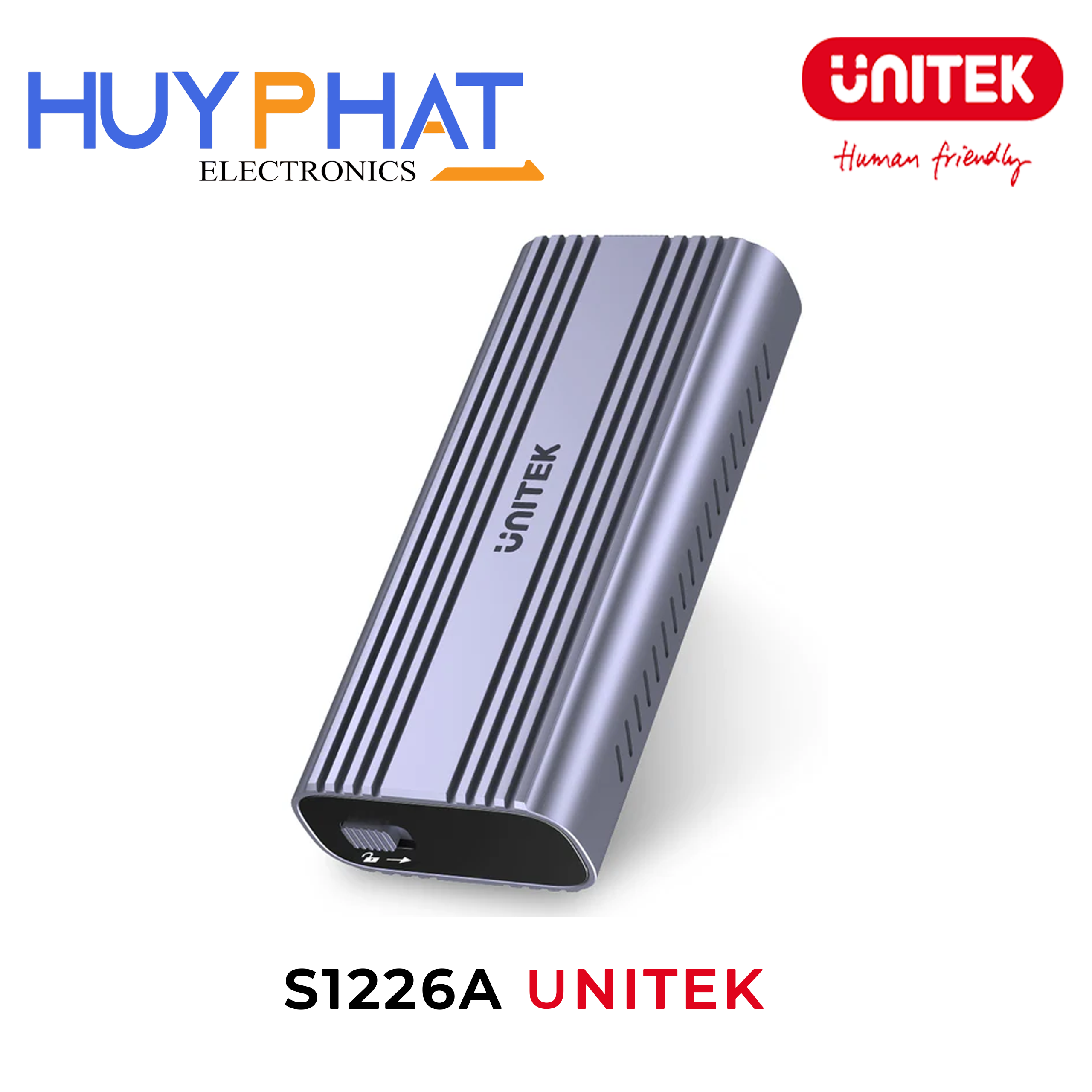 Box ổ cứng SolidForce Reefer Pro USB 40Gbps -> M.2 SSD (PCIe/NVMe) UNITEK S1226A