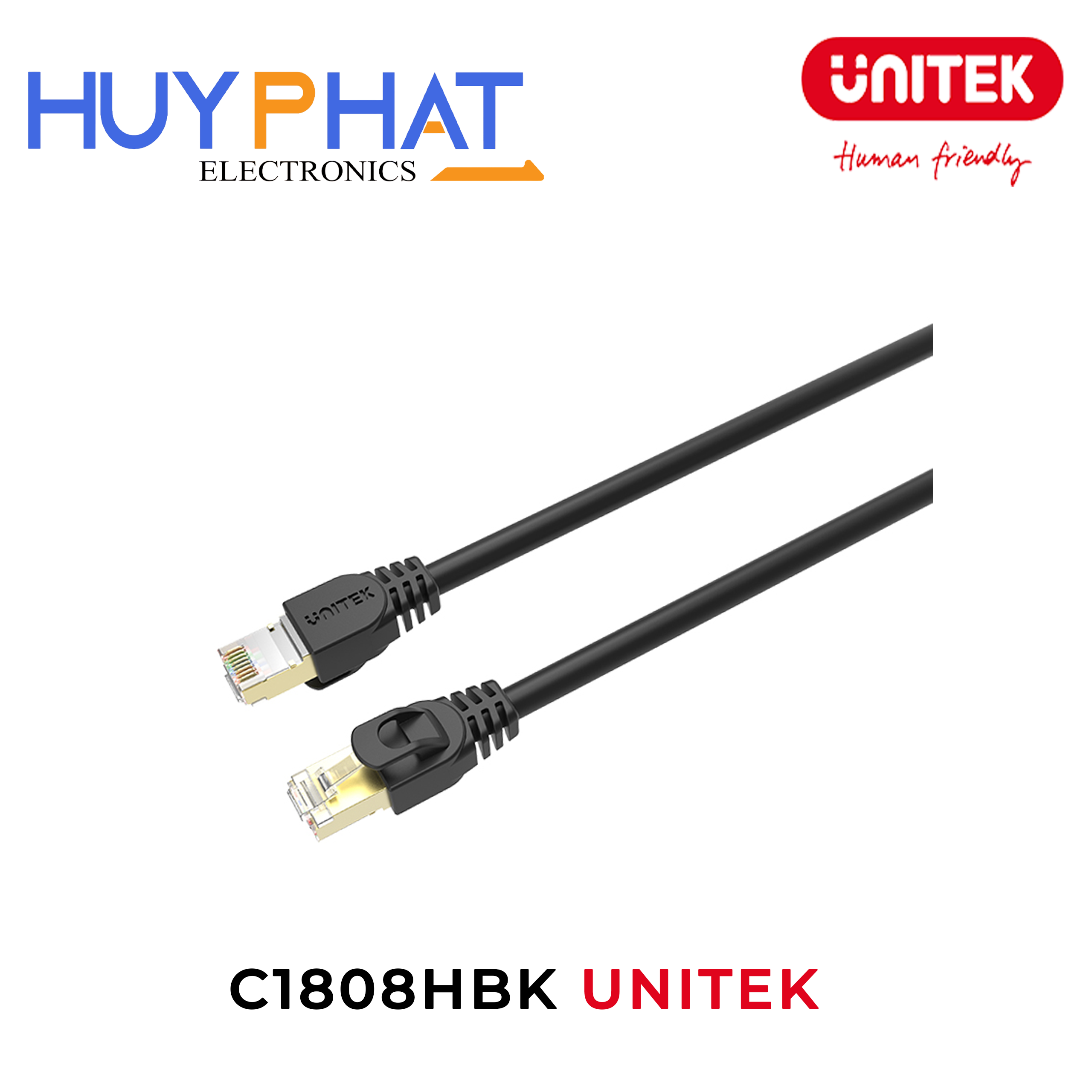 Cáp mạng Cat7 SSTP dài đến 20m UNITEK C1808HBK