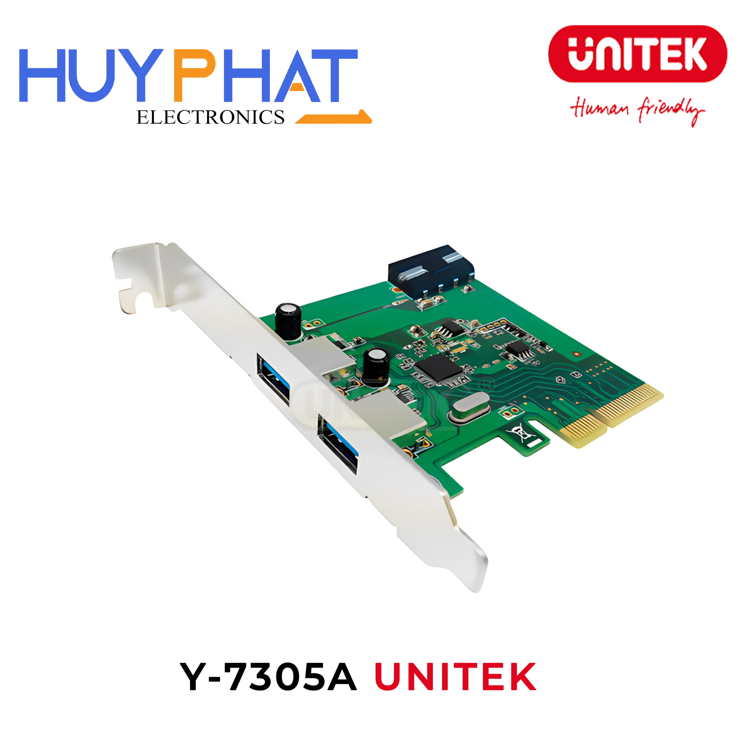 Card PCI-E cổng USB3.1 đôi có nguồn phụ UNITEK Y-7305A