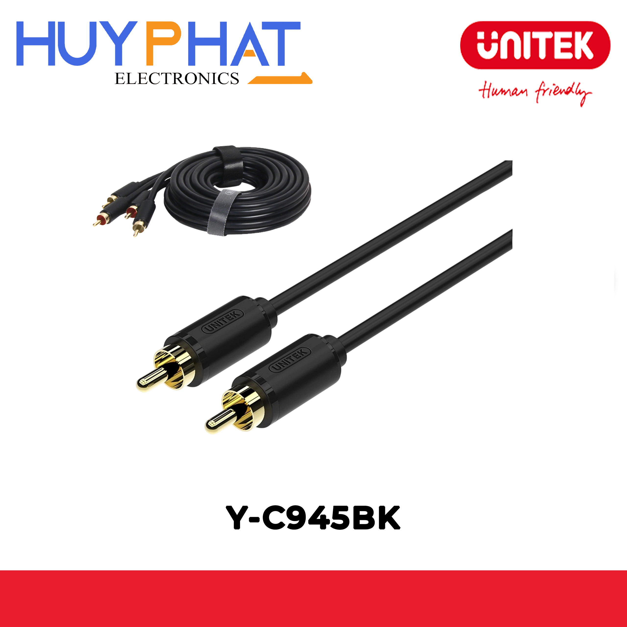 Cáp loa AV 2->2 - 1.5m UNITEK Y-C945BK