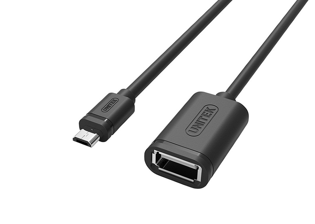 Cáp Micro USB -> USB 2.0 OTG UNITEK Y-C438GBK