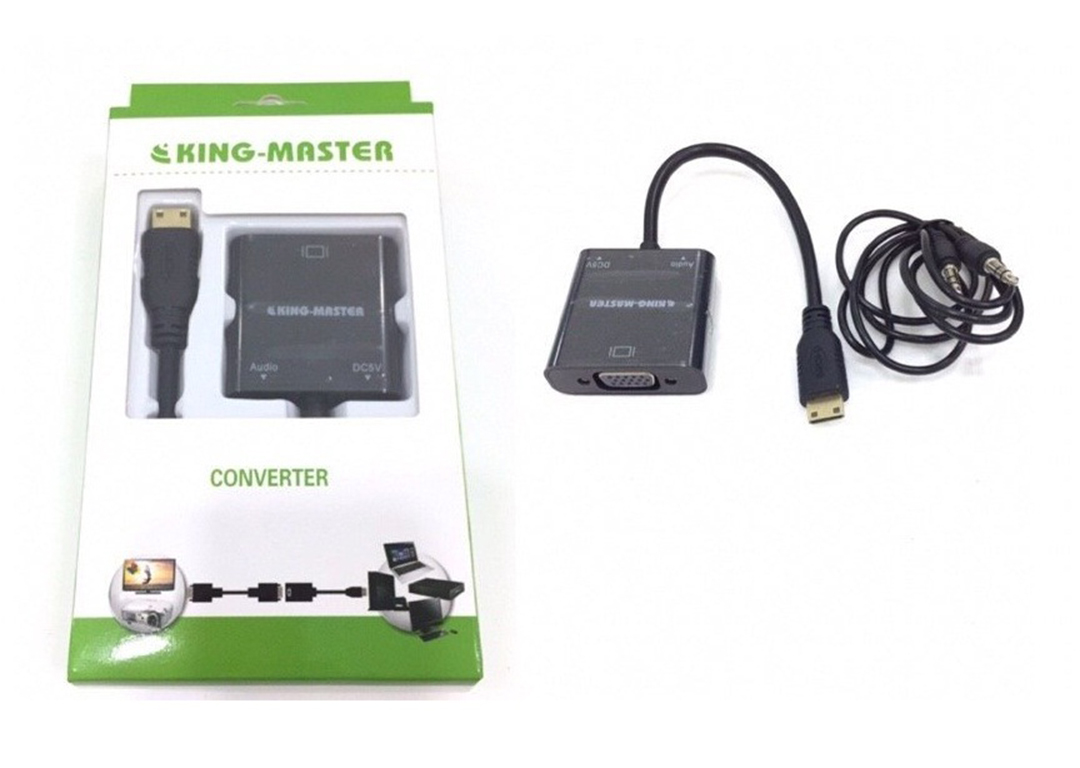 Cáp Mini HDMI sang VGA + Audio KINGMASTER KY-H125B