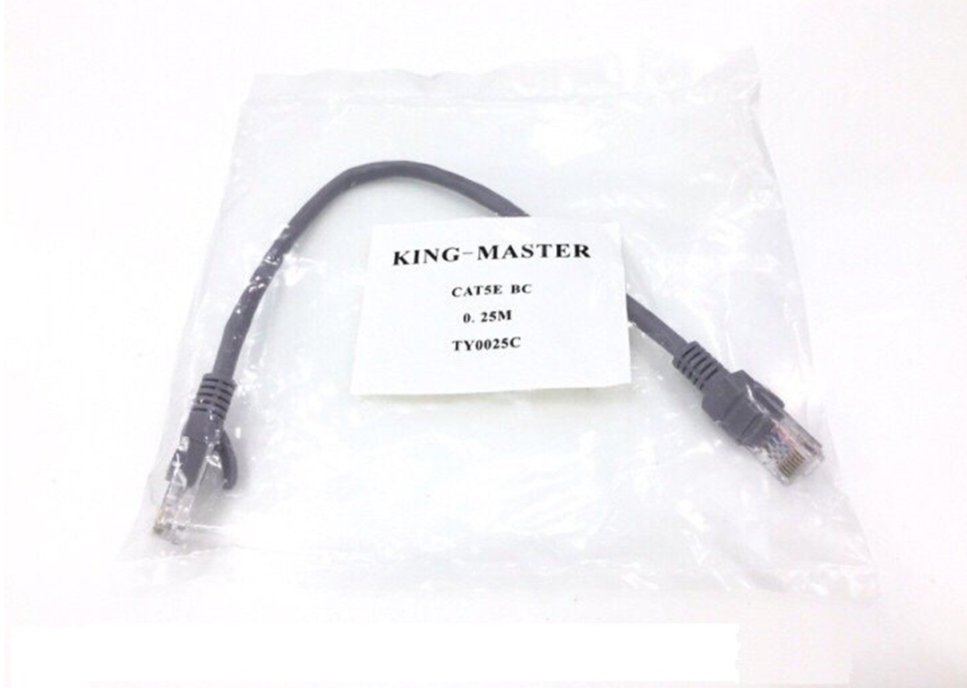 Cáp UTP Cat 5e BC 0.25m KINGMASTER TY-0025C