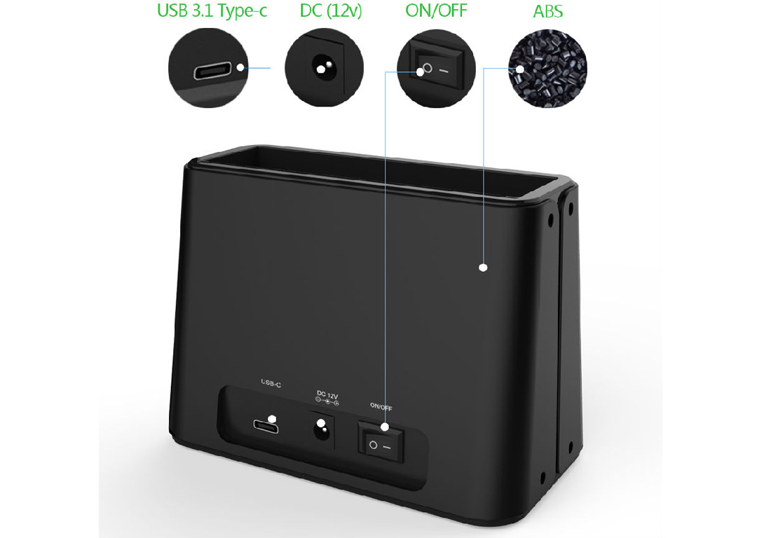 DOCK WAVLINK TYPE-C->2.5/3.5 (WL-ST333UC)