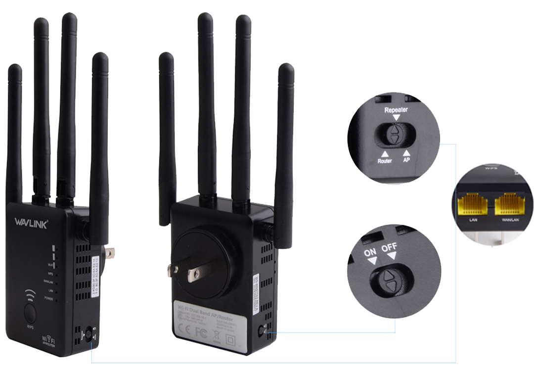 WAVLINK AC1200 WIRELESS EXTENDER DUALBAND (WL-WN575A3B)