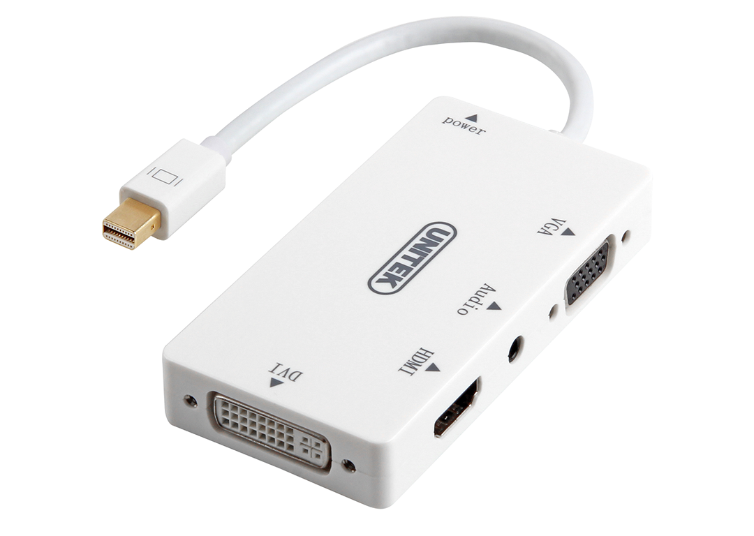 Cáp Mini Displayport -> HDMI + DVI + VGA + AUDIO UNITEK Y-6354