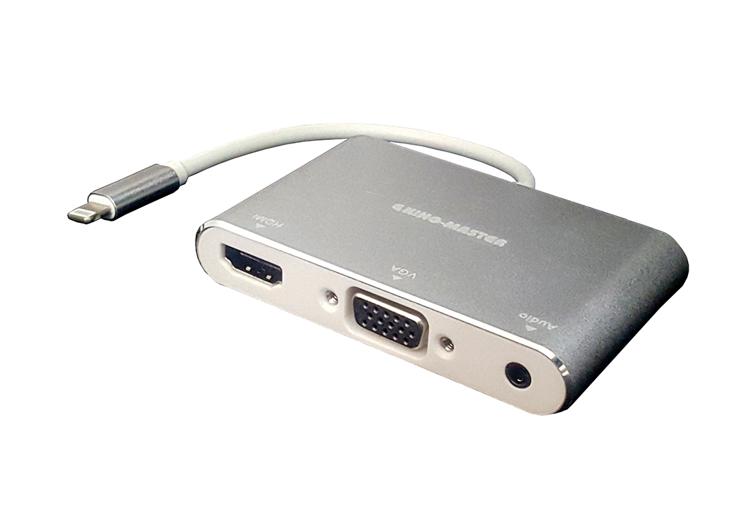 Cáp Lightning -> HDMI + VGA + Audio KINGMASTER KY-P002S