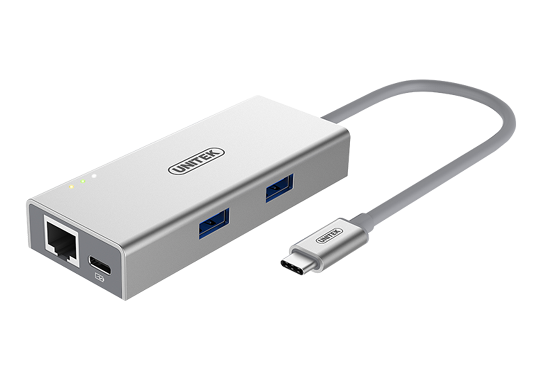 Multiport Hub Type-C -> 2 USB 3.0 + LAN UNITEK Y-9106