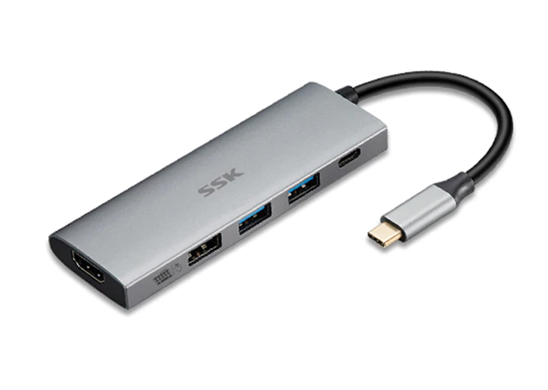 Hub chia 4 trong 1 Type-C -> USB 3.0 + USB 2.0 + HDMI + PD SSK SC-102