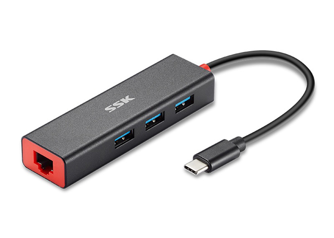 Hub Type-C -> 3 USB 3.0 + LAN SSK SHU-C540