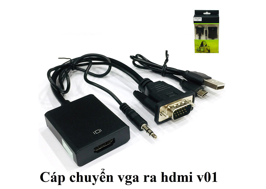 CÁP VGA + AUDIO -> HDMI 0.3M V01