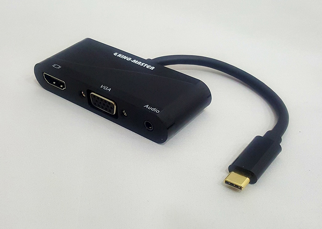 CÁP TYPE-C -> HDMI + VGA + AUDIO + USB 2.0 KM (KY-V010B)